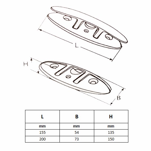 AISI 316 FOLDABLE CLEAT 